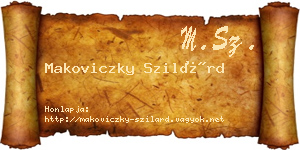 Makoviczky Szilárd névjegykártya